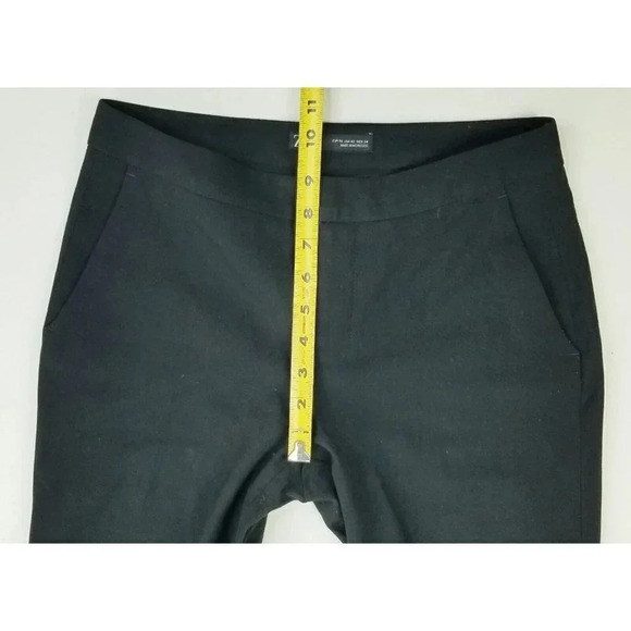 Zara Size 2 Women's Black Career Pocket Button Zip Pants Slack Inseam 26 Inches - Picture 3 of 14